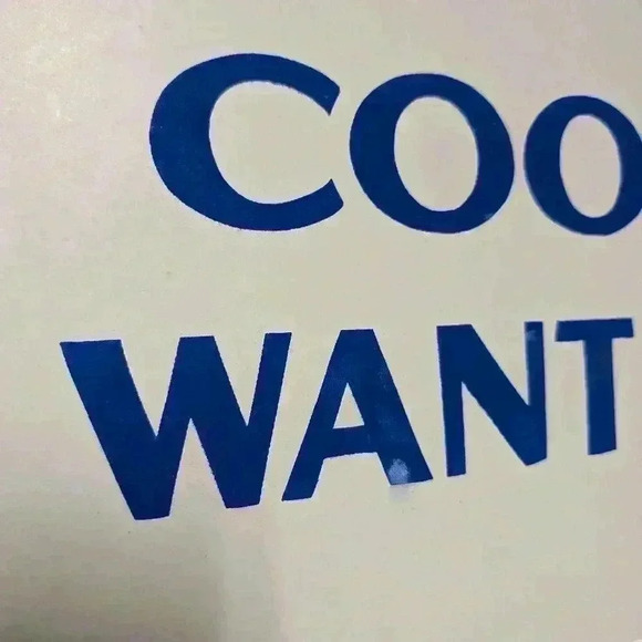 Vintage cardboard cook wanted sign - Picture 5 of 5